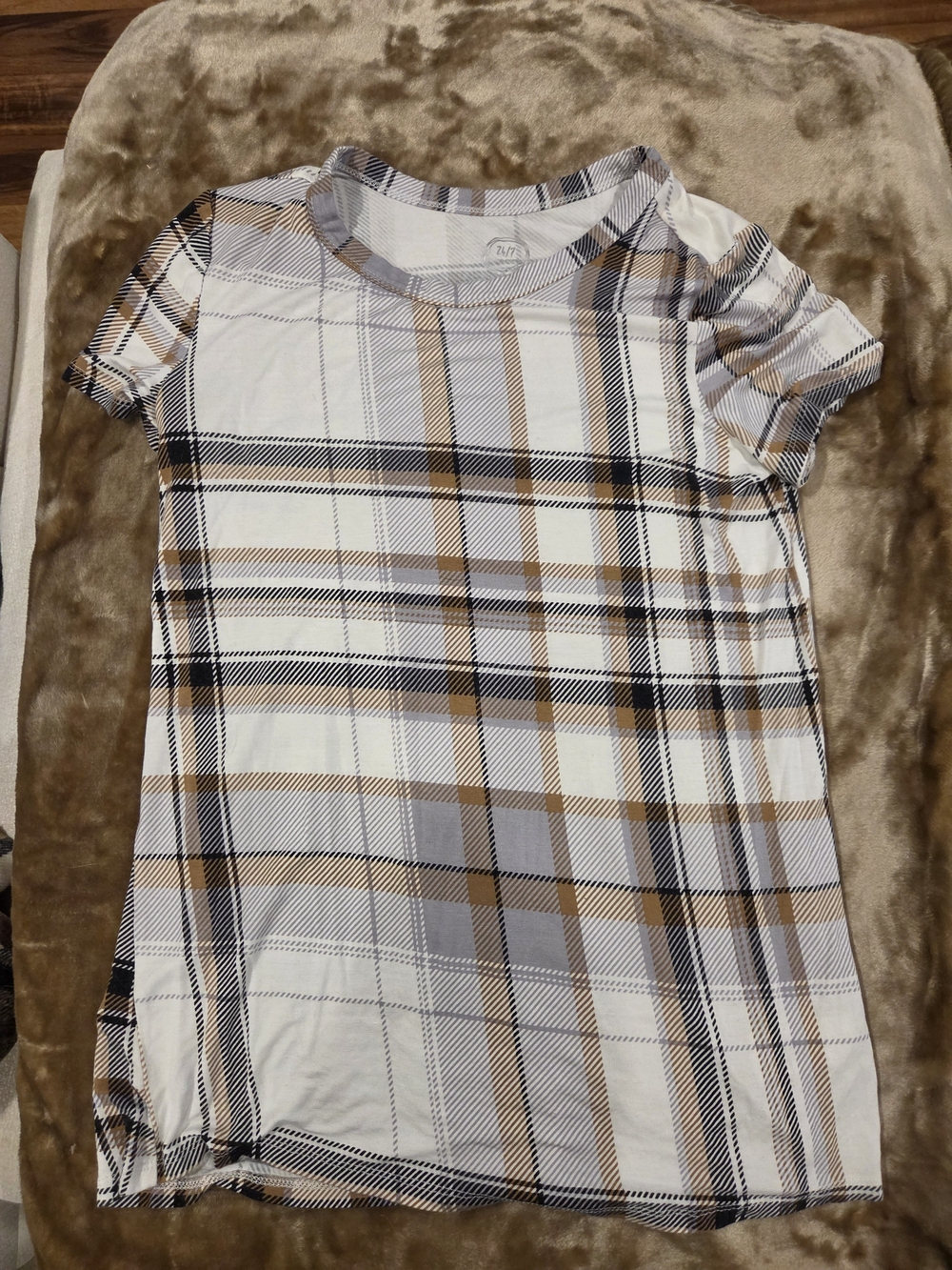 Maurices 24/7 Women's Plaid Short-Sleeve Tee